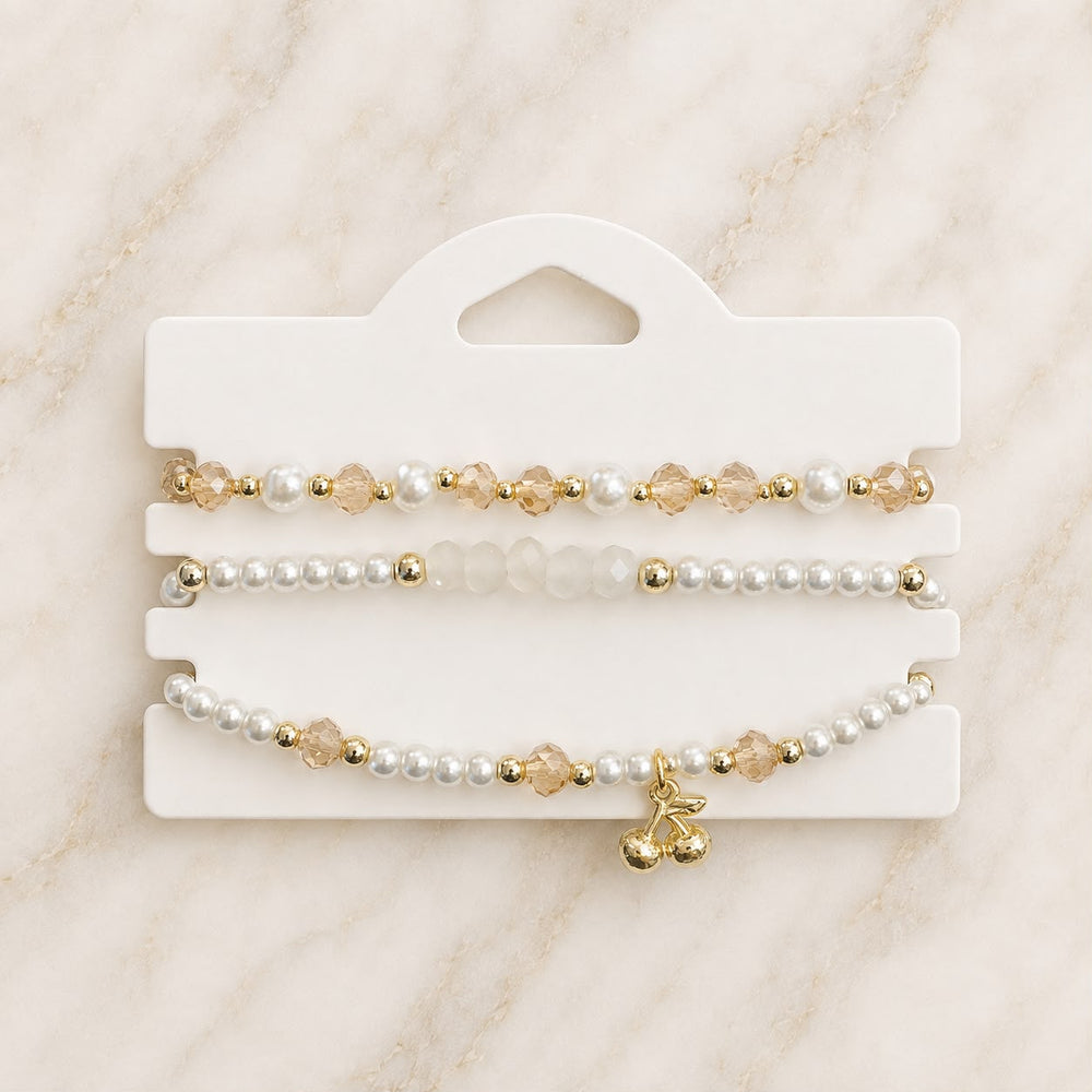 Glasperlen Armbänder 3er Sets