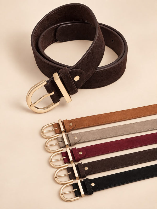 Velour Leder Gürtel 85cm-95cm