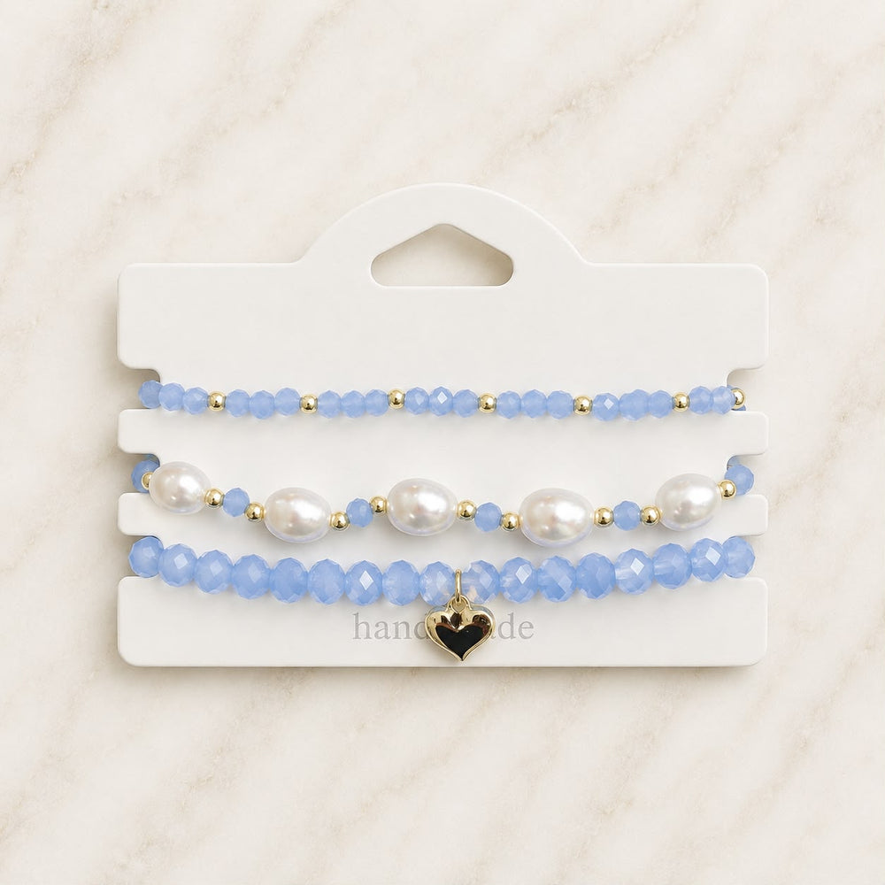 Glasperlen Armbänder 3er Sets