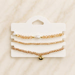 Glasperlen Armbänder 3er Sets