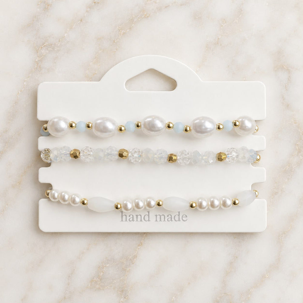 Glasperlen Armbänder 3er Sets